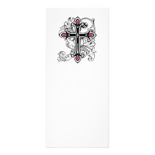 Gothic cross rack card