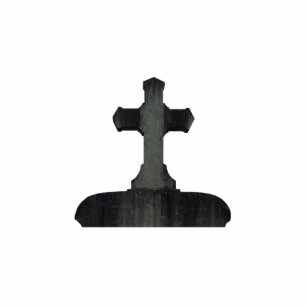 Gothic cross tombstone standing photo sculpture