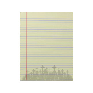 Gothic Crosses Vampire Fantasy Legal Notepad
