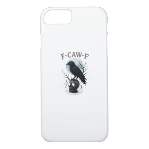 Gothic Crow F Caw F Raven Skull Halloween Graphic  Case-Mate iPhone Case