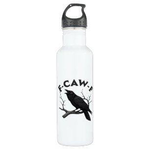 Gothic Crow Funny F-Caw-F Humor Essential Creative 710 Ml Water Bottle