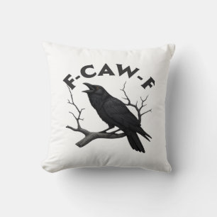 Gothic Crow Funny F-Caw-F Humour Essential Creativ Cushion
