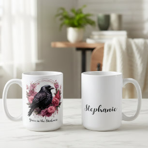 Gothic Crow Moody Dark Academia Coffee Mug
