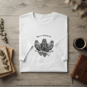 Gothic Crow We're Judging You Sarcastic Gift T-Shirt