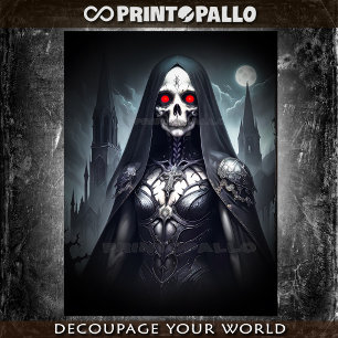 Gothic cursed nun of death -  tissue paper