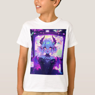 Gothic Cyberpunk Demon Fantasy Anime Girl T-Shirt