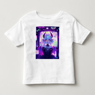 Gothic Cyberpunk Demon Fantasy Anime Girl Toddler T-Shirt
