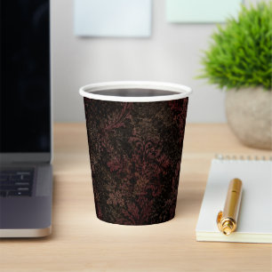 Gothic Damask Halloween Party Paper Cup