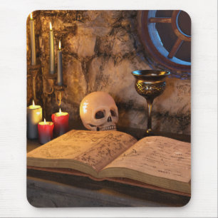 Gothic Dark Academia Candlelit Study Art Mouse Pad