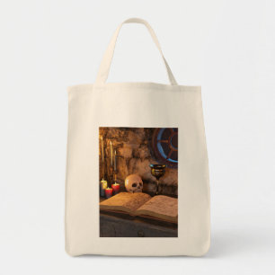 Gothic Dark Academia Candlelit Study Art Tote Bag