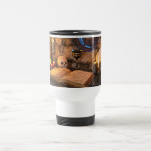 Gothic Dark Academia Candlelit Study Art Travel Mug