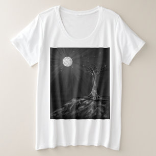 Gothic Dark Academia Moonlit Tree Women's T-Shirt Plus Size T-Shirt
