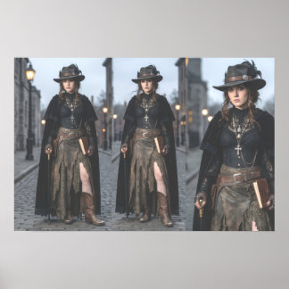Gothic Dark Academia Witch Wall Poster
