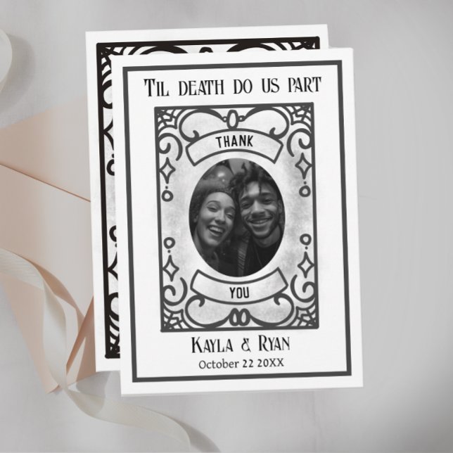 Gothic Dark and Moody Wedding Thank You Card (Creator Uploaded)