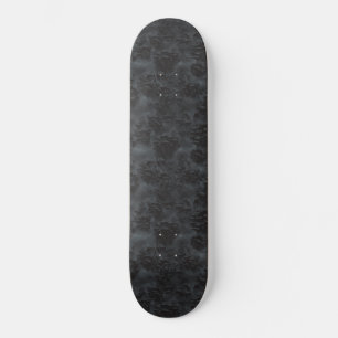 Gothic Dark Ashen Floral Bloom Skateboard
