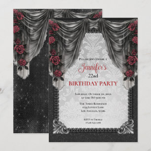Gothic Dark Birthday invitation