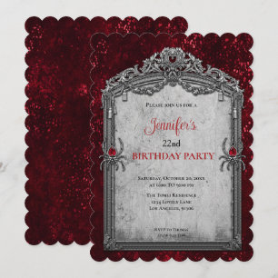 Gothic Dark Birthday invitation