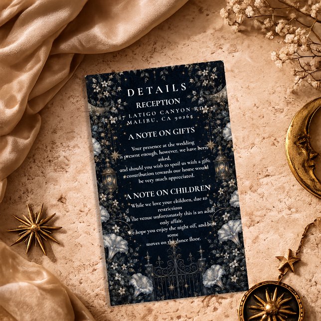 Gothic Dark Celestial Wedding Enclosure Card (Creator Uploaded)