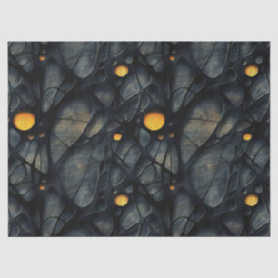 Gothic Dark Feeling Black and Yellow Tissue Paper