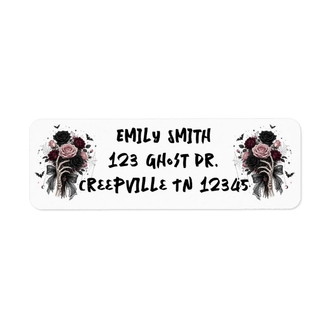 Gothic Dark Floral Skeleton Hands  (Front)