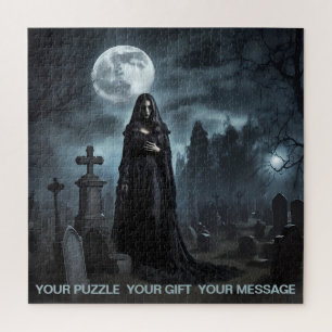 Gothic Dark Graveyard  Jigsaw Puzzle