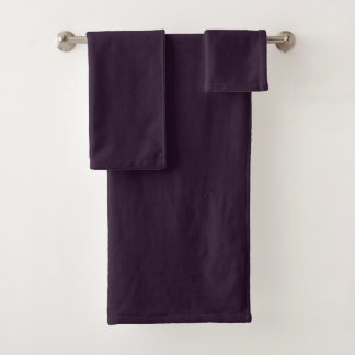 Gothic dark purple bath towel set