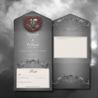 Gothic Dark Skeletons & Rose Heart No Dinner