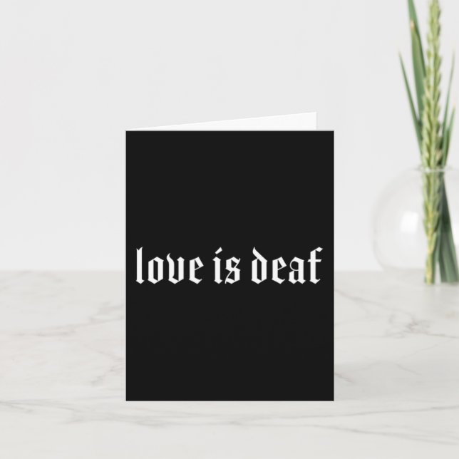 Gothic Deaf ASL Hand Gesture Deaf Hearing Loss Awa Card (Front)