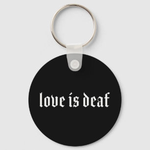 Gothic Deaf ASL Hand Gesture Deaf Hearing Loss Awa Key Ring