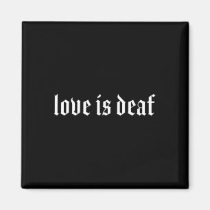 Gothic Deaf ASL Hand Gesture Deaf Hearing Loss Awa Magnet