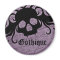 gothic death head with black and purple