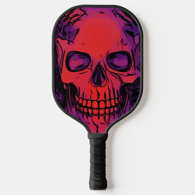 Gothic Death Skull Skeleton Custom Pickleball Paddle (Front)