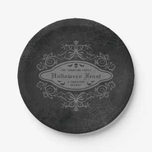 Gothic Decorative Macabre Banner Halloween Party Paper Plate