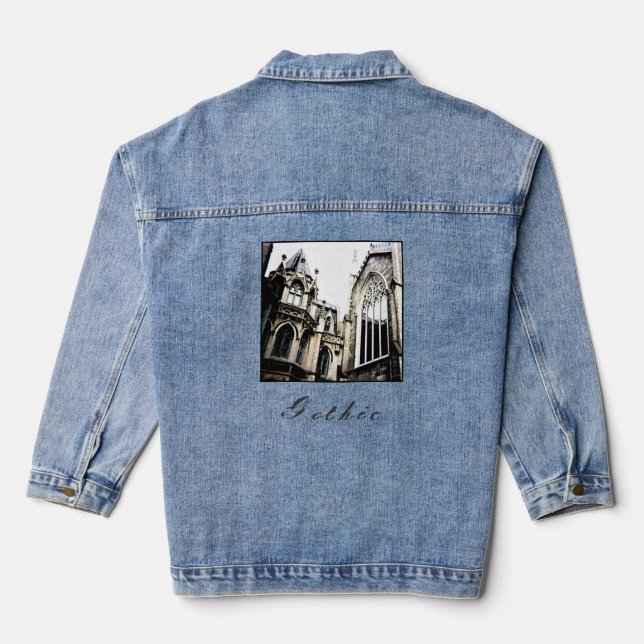 'Gothic' Denim Jacket (Back)