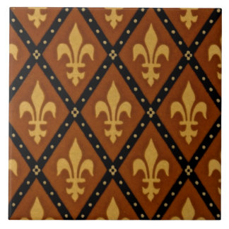 French Fleur De Lis Ceramic Tiles Zazzle Co Nz Gothic Design Fleur De Lis Motif Terra Cotta Tile