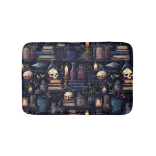Gothic Design Pattern in blue and purple Bath Mat
