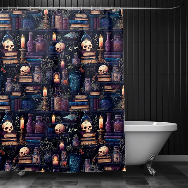 Gothic Design Pattern in blue and purple Shower Curtain (Creator Uploaded)