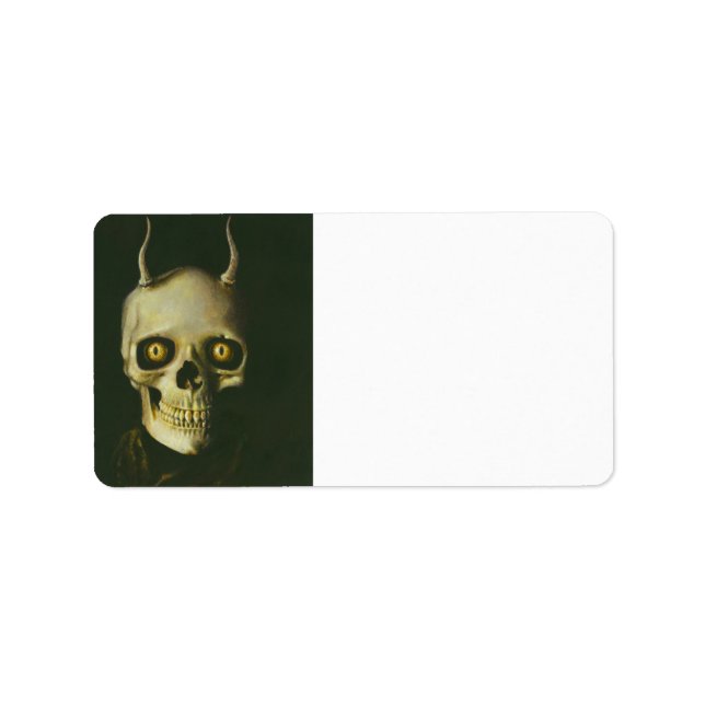 Gothic Devil Skull Lable Label (Front)