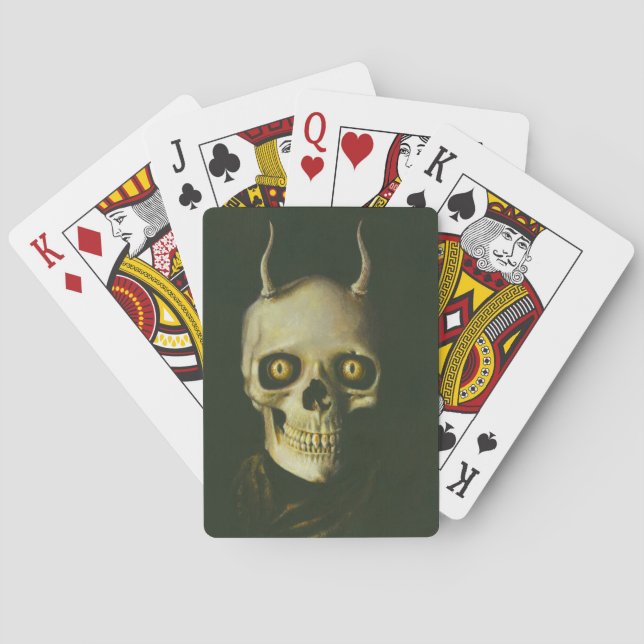 Gothic Devil Skull Playing Cards (Back)