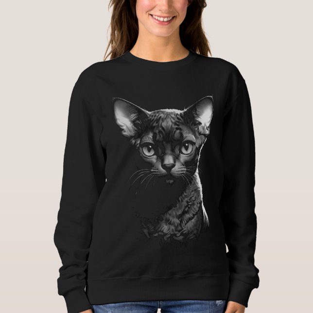 Gothic Devon Rex Art Women's Sweater (Front)