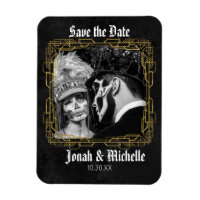 Gothic Dia De Los Muertos Save The Date