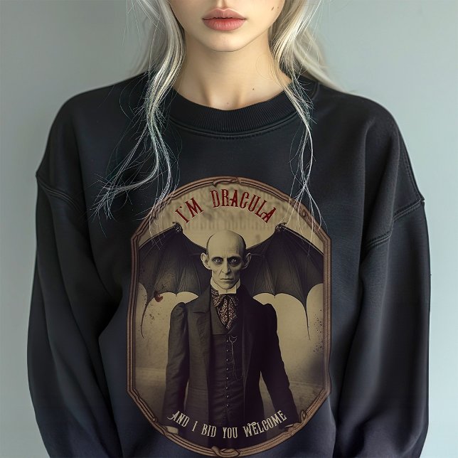 Gothic Dracula Vintage Photo Macabre Aesthetic Sweatshirt (Creator Uploaded)