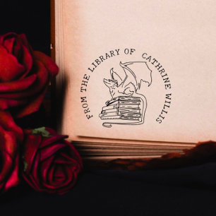 Gothic Dragon Custom Book From The Library Of  Rubber Stamp