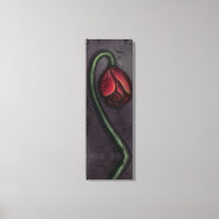 Gothic Dying Rose Haunted House Art Poster