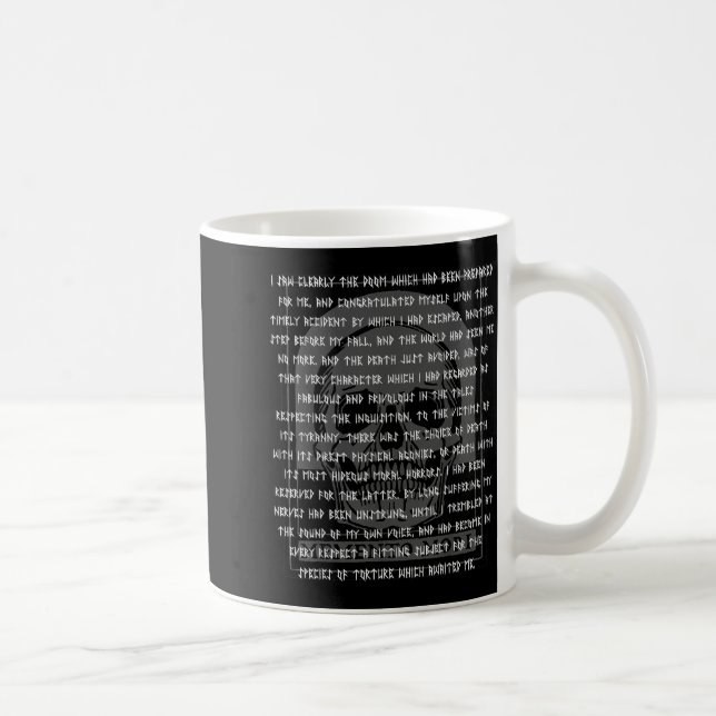 Gothic Edgar Allan E Memento Mori Skull Halloween  Coffee Mug (Right)