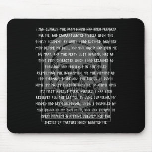 Gothic Edgar Allan Poe Memento Mori Skull Mouse Pad