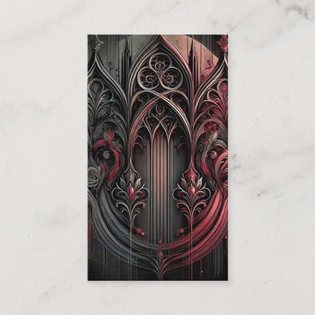 Gothic Elegance Business Card (Front)