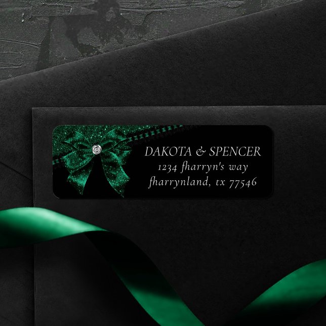 Gothic Elegance | Dark Emerald Green Bow Address (Creator Uploaded)