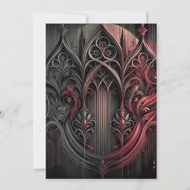 Gothic Elegance Flat Holiday Card (Front)