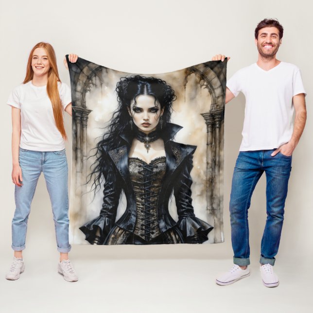 Gothic Elegance Fleece Blanket (In Situ)